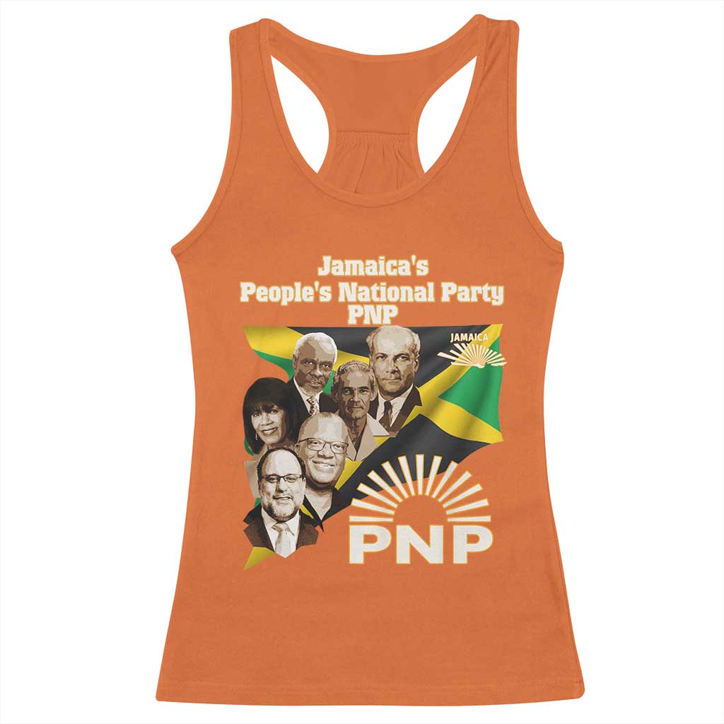 Jamaica People's National Party PNP Supporter Racerback Tank Top Patriotic Political Leaders Tribute Jamaican Flag - Wonder Print Shop