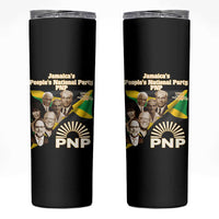 Jamaica People's National Party PNP Supporter Skinny Tumbler Patriotic Political Leaders Tribute Jamaican Flag - Wonder Print Shop