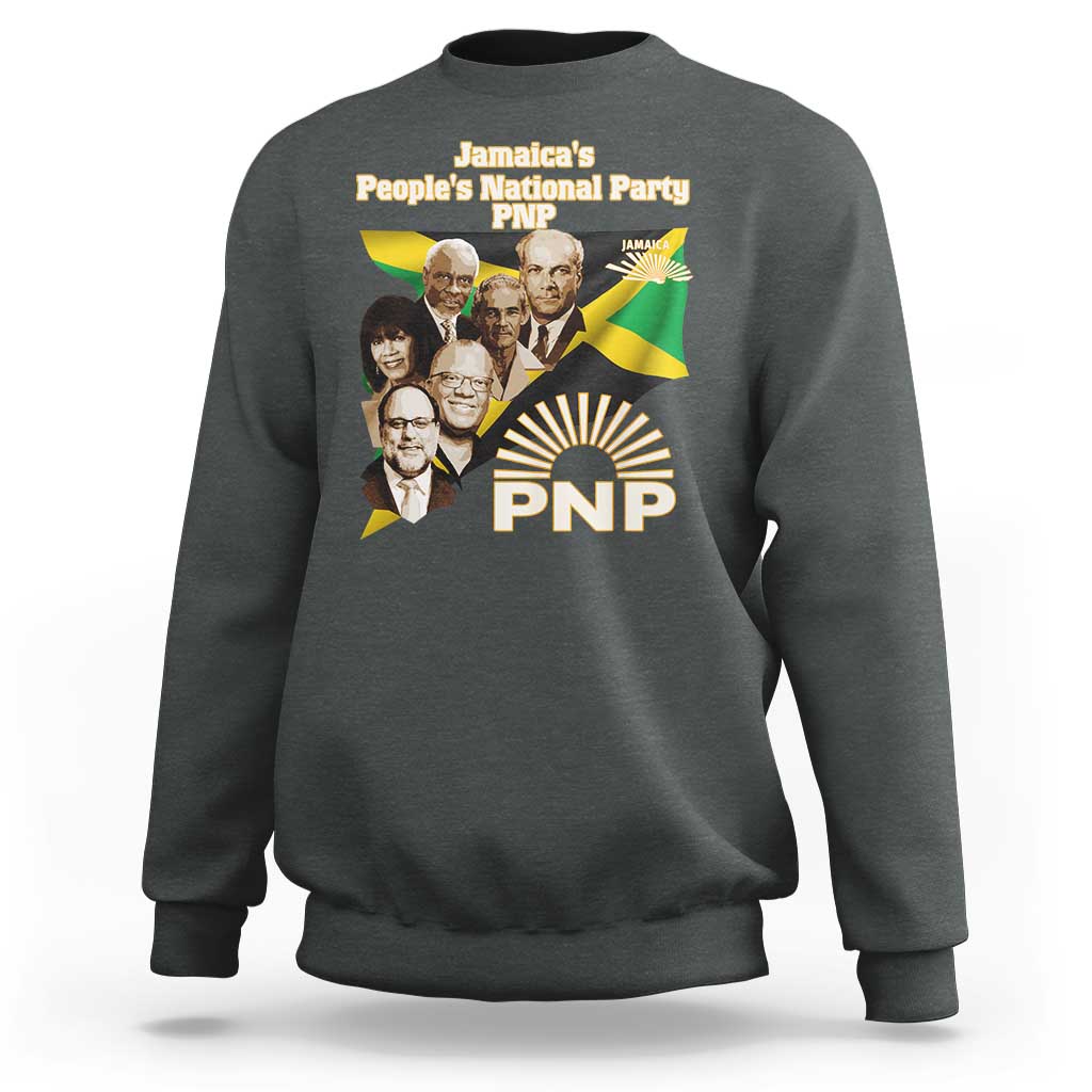Jamaica People's National Party PNP Supporter Sweatshirt Patriotic Political Leaders Tribute Jamaican Flag - Wonder Print Shop