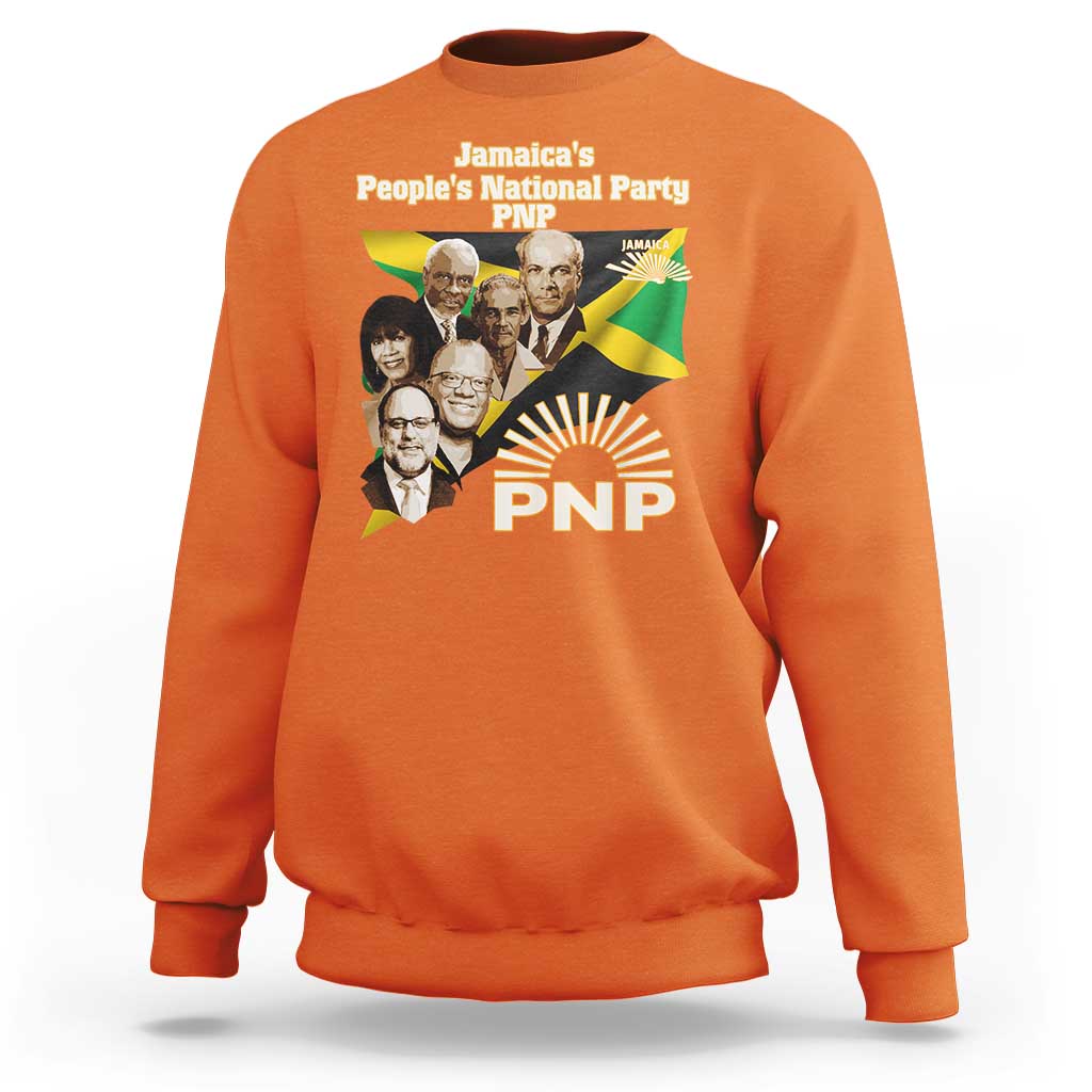 Jamaica People's National Party PNP Supporter Sweatshirt Patriotic Political Leaders Tribute Jamaican Flag - Wonder Print Shop