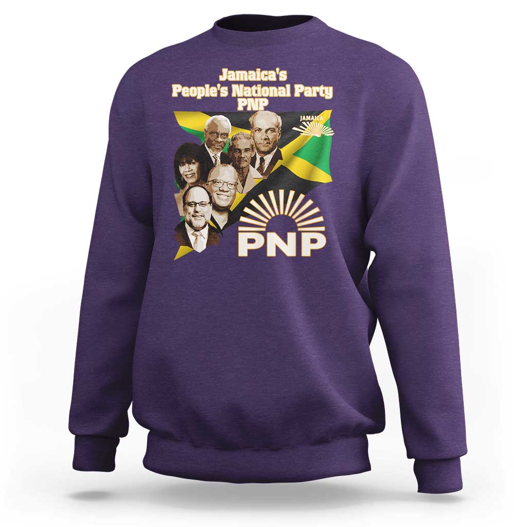 Jamaica People's National Party PNP Supporter Sweatshirt Patriotic Political Leaders Tribute Jamaican Flag - Wonder Print Shop