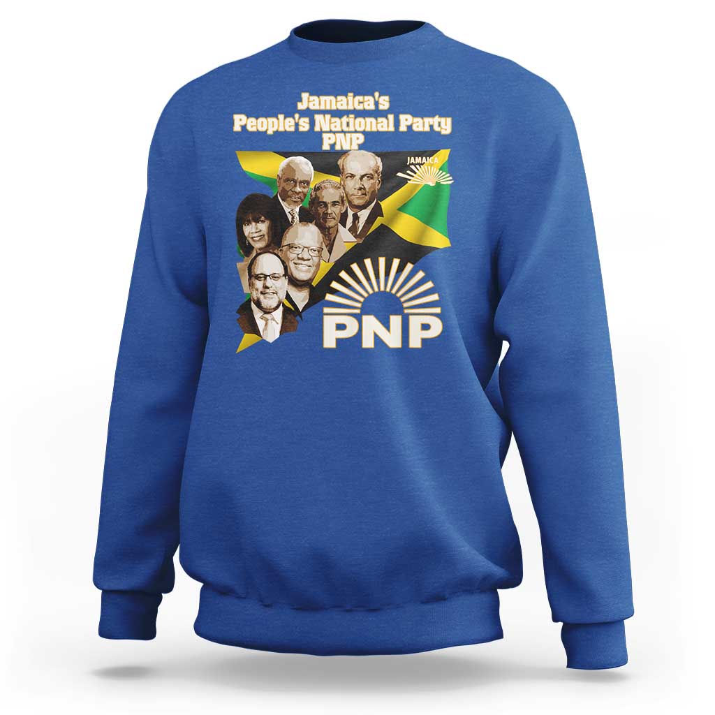Jamaica People's National Party PNP Supporter Sweatshirt Patriotic Political Leaders Tribute Jamaican Flag - Wonder Print Shop