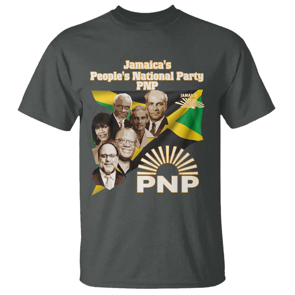 Jamaica People's National Party PNP Supporter T Shirt Patriotic Political Leaders Tribute Jamaican Flag - Wonder Print Shop