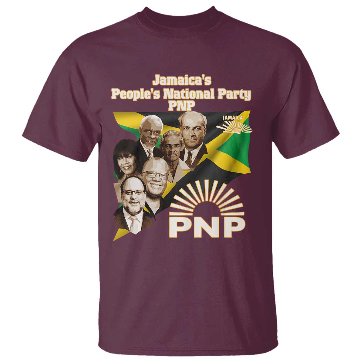 Jamaica People's National Party PNP Supporter T Shirt Patriotic Political Leaders Tribute Jamaican Flag - Wonder Print Shop