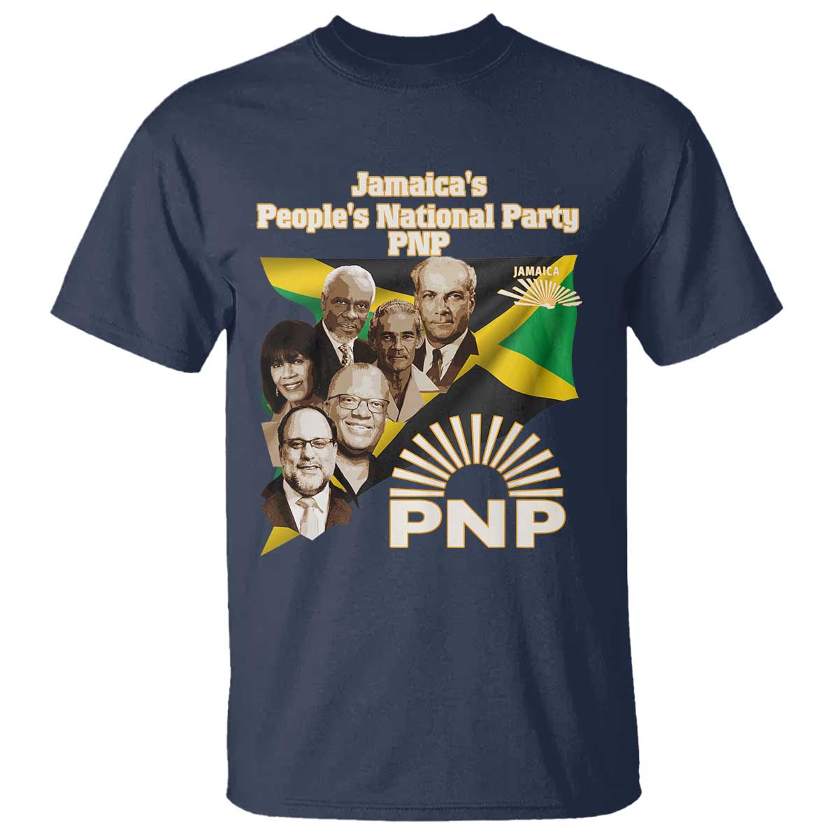Jamaica People's National Party PNP Supporter T Shirt Patriotic Political Leaders Tribute Jamaican Flag - Wonder Print Shop