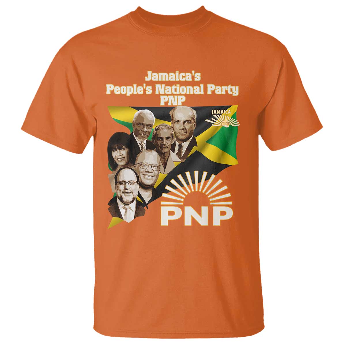 Jamaica People's National Party PNP Supporter T Shirt Patriotic Political Leaders Tribute Jamaican Flag - Wonder Print Shop