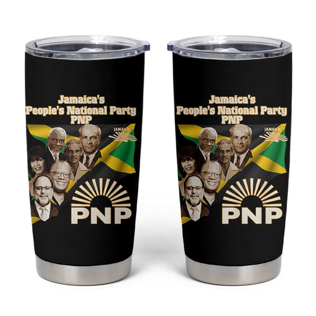Jamaica People's National Party PNP Supporter Tumbler Cup Patriotic Political Leaders Tribute Jamaican Flag - Wonder Print Shop