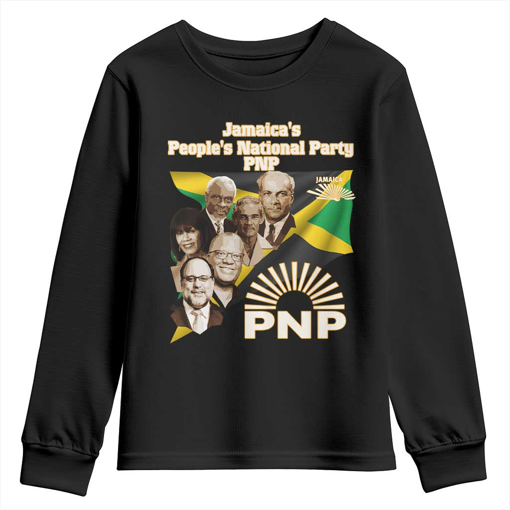 Jamaica People's National Party PNP Supporter Youth Sweatshirt Patriotic Political Leaders Tribute Jamaican Flag - Wonder Print Shop