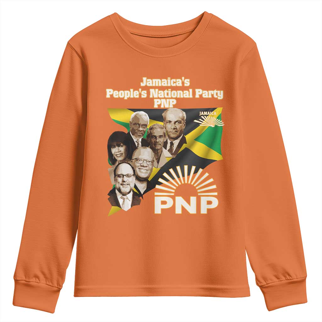 Jamaica People's National Party PNP Supporter Youth Sweatshirt Patriotic Political Leaders Tribute Jamaican Flag - Wonder Print Shop