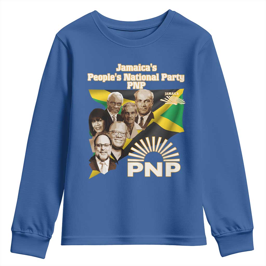 Jamaica People's National Party PNP Supporter Youth Sweatshirt Patriotic Political Leaders Tribute Jamaican Flag - Wonder Print Shop
