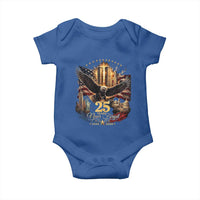 Patriotic American Eagle 9 11 Memorial 25th Anniversary Baby Onesie 25 Years 2021 2026 Never Forget