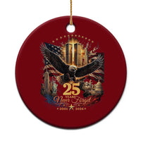 Patriotic American Eagle 9 11 Memorial 25th Anniversary Ceramic Ornament 25 Years 2021 2026 Never Forget
