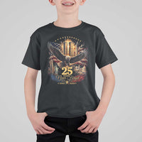 Patriotic American Eagle 9 11 Memorial 25th Anniversary T Shirt For Kid 25 Years 2021 2026 Never Forget