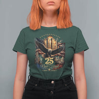 Patriotic American Eagle 9 11 Memorial 25th Anniversary T Shirt For Women 25 Years 2021 2026 Never Forget