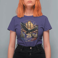 Patriotic American Eagle 9 11 Memorial 25th Anniversary T Shirt For Women 25 Years 2021 2026 Never Forget