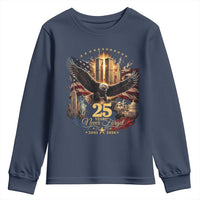Patriotic American Eagle 9 11 Memorial 25th Anniversary Youth Sweatshirt 25 Years 2021 2026 Never Forget
