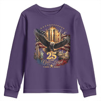 Patriotic American Eagle 9 11 Memorial 25th Anniversary Youth Sweatshirt 25 Years 2021 2026 Never Forget