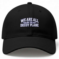 We Are All On The Decoy Plane Theories Aviator Wings Blue Baseball Cap Funny Satirical Meme Conspiracy Commentary