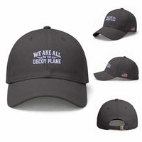 We Are All On The Decoy Plane Theories Aviator Wings Blue Baseball Cap Funny Satirical Meme Conspiracy Commentary