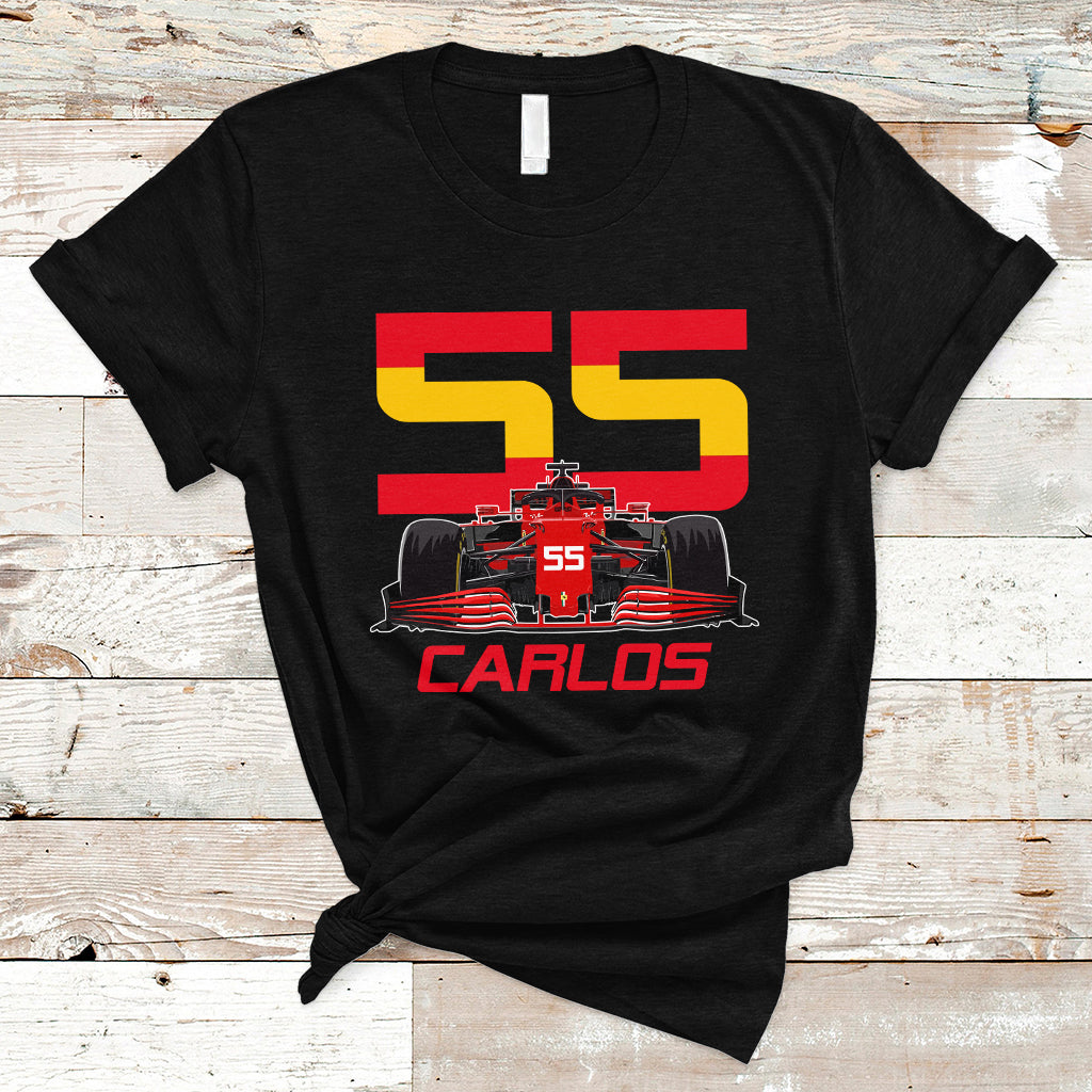 Carlos Sainz 55 T Shirt F1 Racing Car Singapore GP 2023 - Wonder Print Shop