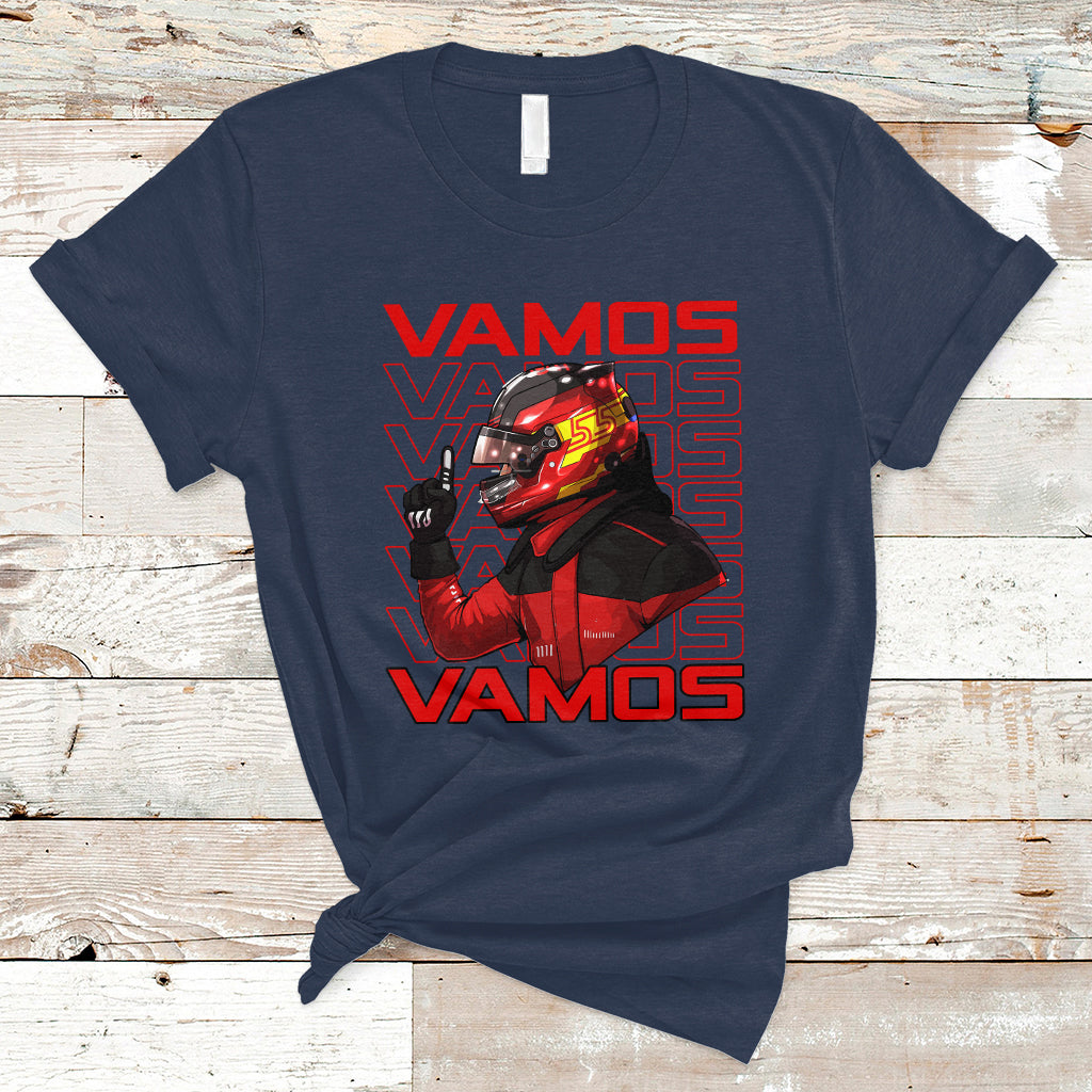 Carlos Sainz 55 T Shirt Vamos Let's Go Spanish Racing Driver F1 Racing Singapore GP - Wonder Print Shop