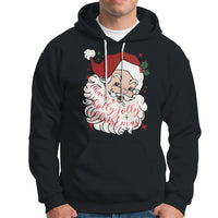 Vintage Christmas Santa Claus Face Xmas Funny Old Fashioned Hoodie - Wonder Print Shop