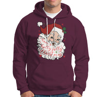 Vintage Christmas Santa Claus Face Xmas Funny Old Fashioned Hoodie - Wonder Print Shop