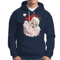 Vintage Christmas Santa Claus Face Xmas Funny Old Fashioned Hoodie - Wonder Print Shop