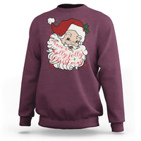 Vintage Christmas Santa Claus Face Xmas Funny Old Fashioned Sweatshirt - Wonder Print Shop