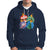Retro Groovy Merry Christmas Ornament Ho Ho Ho Hoodie - Wonder Print Shop