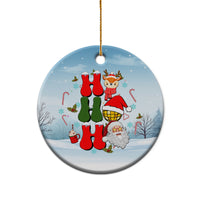 Santa Christmas Ceramic Ornament Ho Ho Ho Tis The Season - Wonder Print Shop