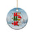 Santa Christmas Ceramic Ornament Ho Ho Ho Tis The Season - Wonder Print Shop