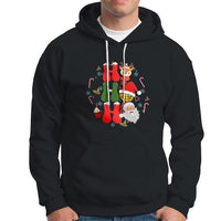Retro Groovy Christmas Ho Ho Ho Reindeer Disco Ball Santa Xmas Hoodie - Wonder Print Shop