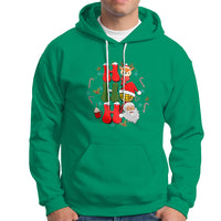 Retro Groovy Christmas Ho Ho Ho Reindeer Disco Ball Santa Xmas Hoodie - Wonder Print Shop