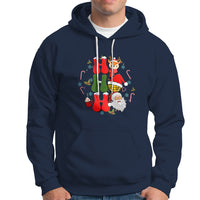 Retro Groovy Christmas Ho Ho Ho Reindeer Disco Ball Santa Xmas Hoodie - Wonder Print Shop