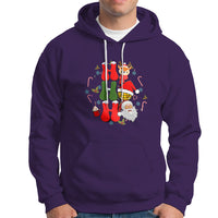 Retro Groovy Christmas Ho Ho Ho Reindeer Disco Ball Santa Xmas Hoodie - Wonder Print Shop