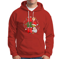 Retro Groovy Christmas Ho Ho Ho Reindeer Disco Ball Santa Xmas Hoodie - Wonder Print Shop