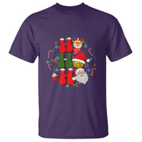 Retro Groovy Christmas Ho Ho Ho Reindeer Disco Ball Santa Xmas T Shirt - Wonder Print Shop