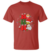 Retro Groovy Christmas Ho Ho Ho Reindeer Disco Ball Santa Xmas T Shirt - Wonder Print Shop