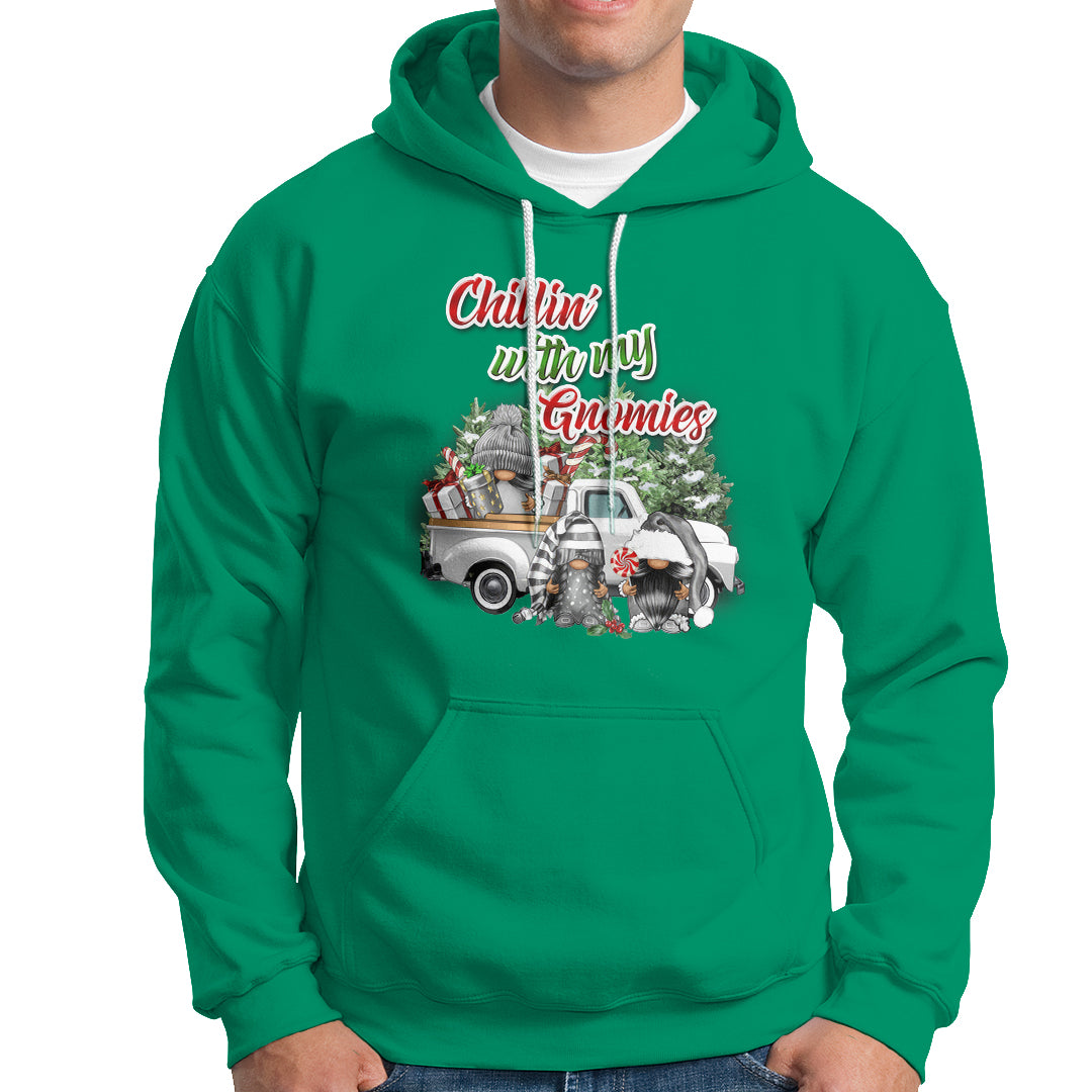 Gnome Christmas Hoodie Chillin With My Gnomies Xmas Truck - Wonder Print Shop