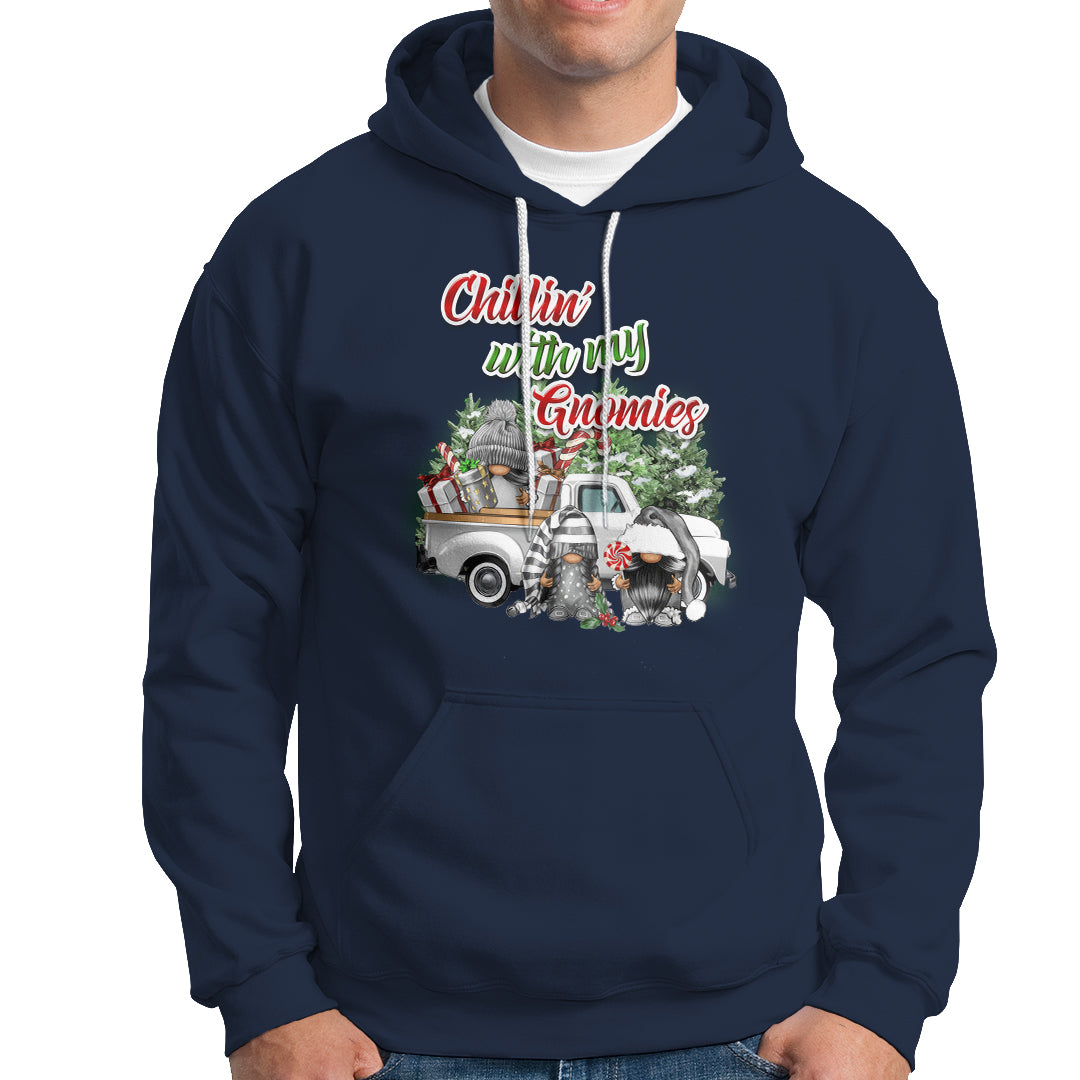 Gnome Christmas Hoodie Chillin With My Gnomies Xmas Truck - Wonder Print Shop