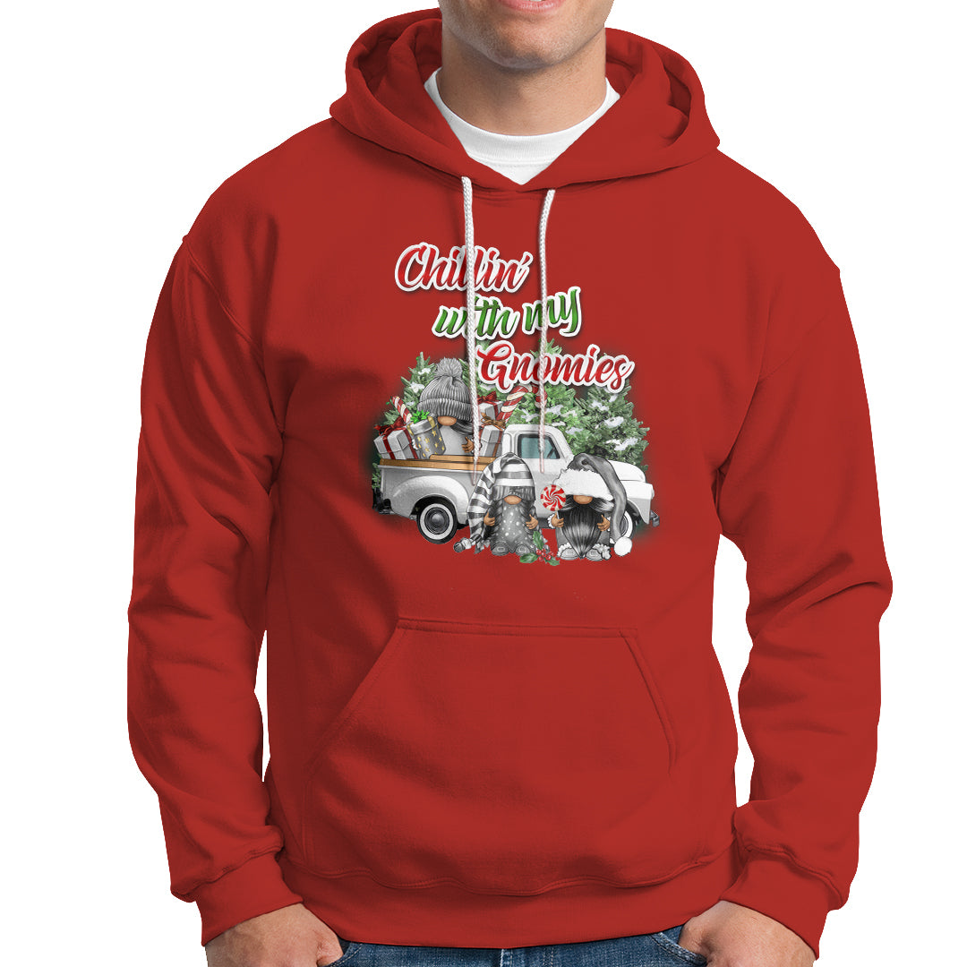 Gnome Christmas Hoodie Chillin With My Gnomies Xmas Truck - Wonder Print Shop