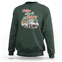 Gnome Christmas Sweatshirt Chillin With My Gnomies Xmas Truck - Wonder Print Shop