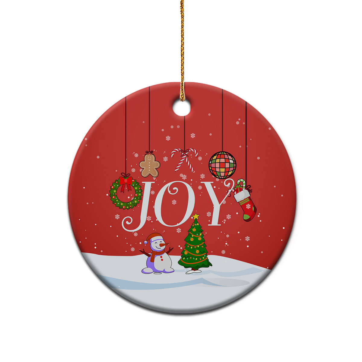 Christmas 2023 Ceramic Ornament Spread Joy - Wonder Print Shop