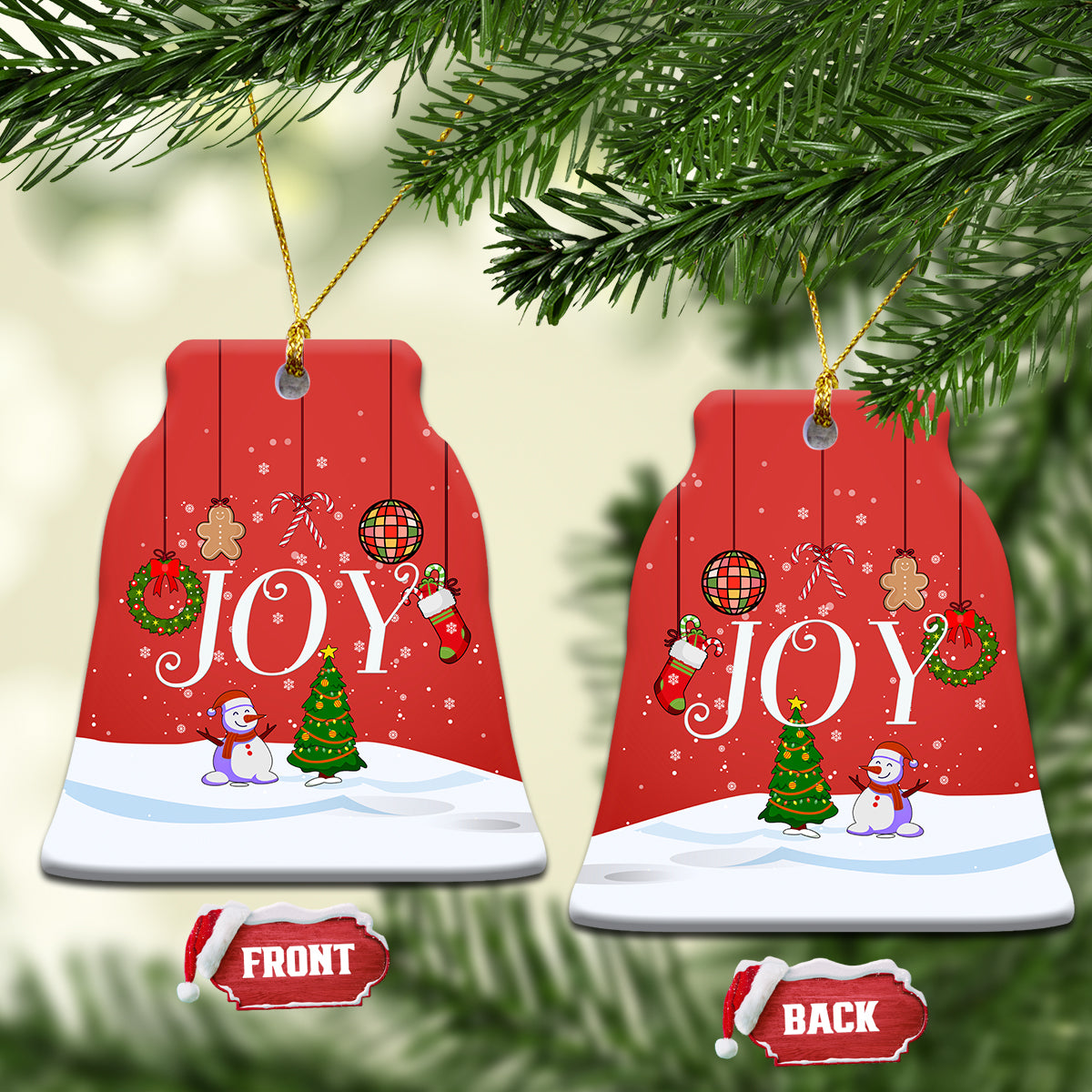 Christmas 2023 Ceramic Ornament Spread Joy - Wonder Print Shop