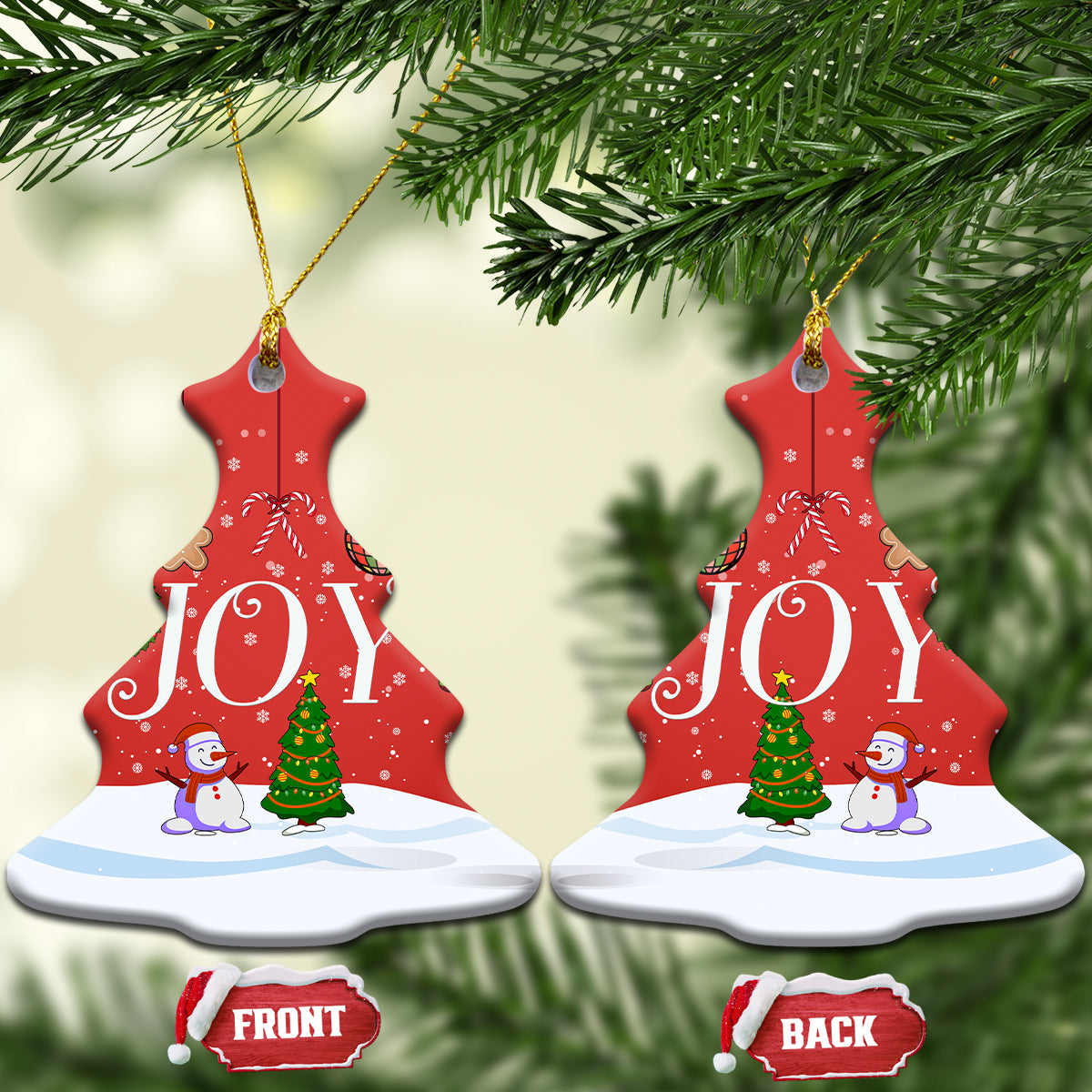 Christmas 2023 Ceramic Ornament Spread Joy - Wonder Print Shop