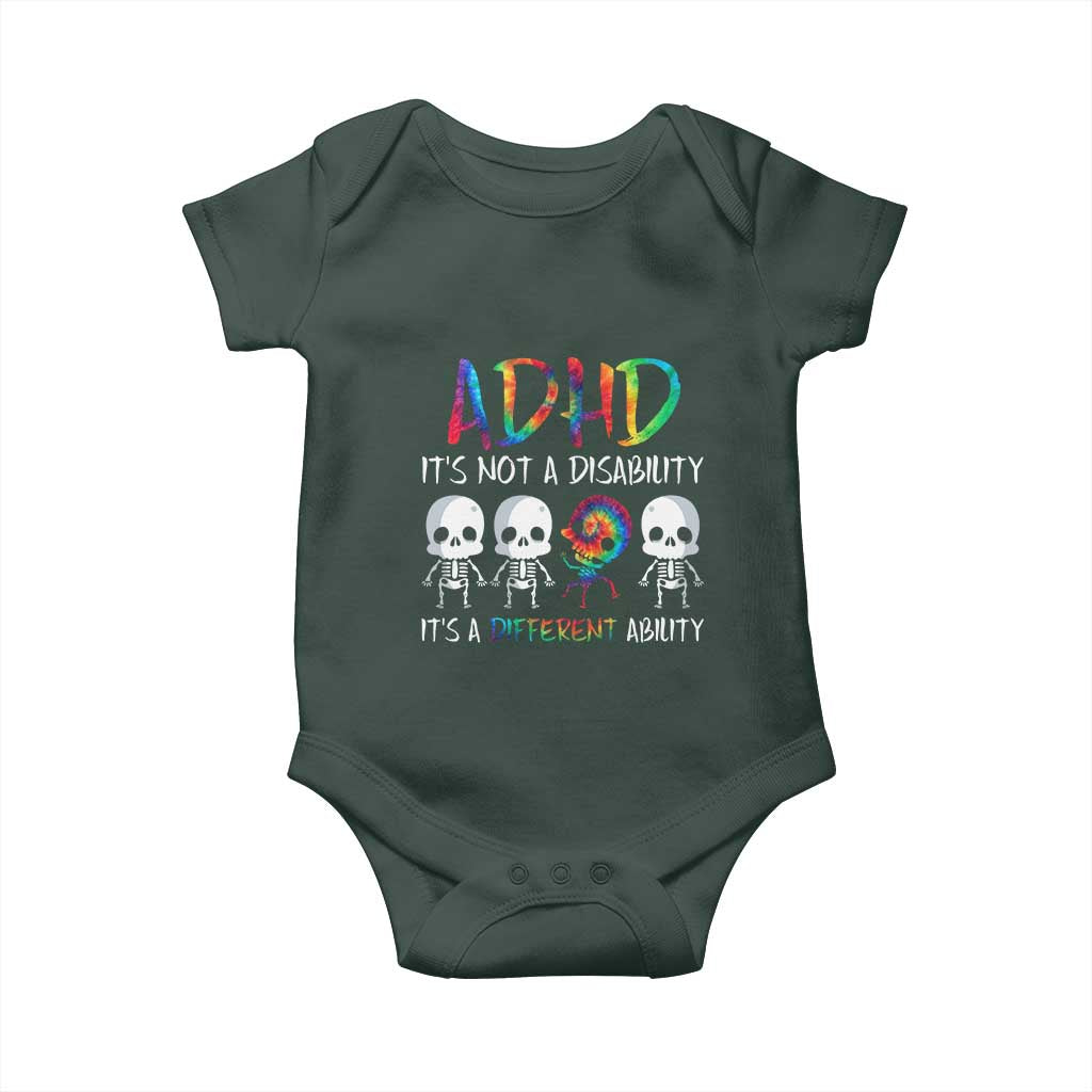 ADHD Awareness Baby Onesie It's Not A Disability It's A Different Ability
