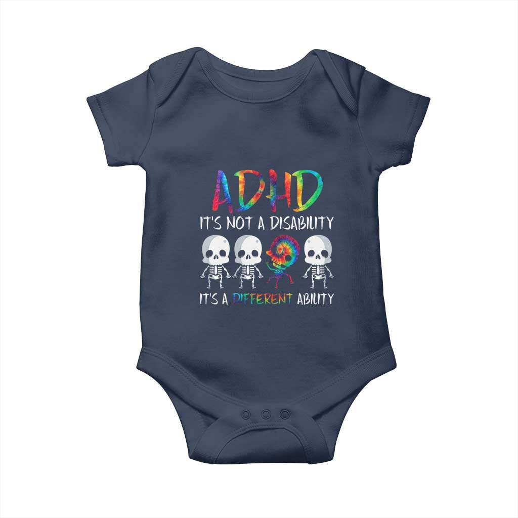 ADHD Awareness Baby Onesie It's Not A Disability It's A Different Ability