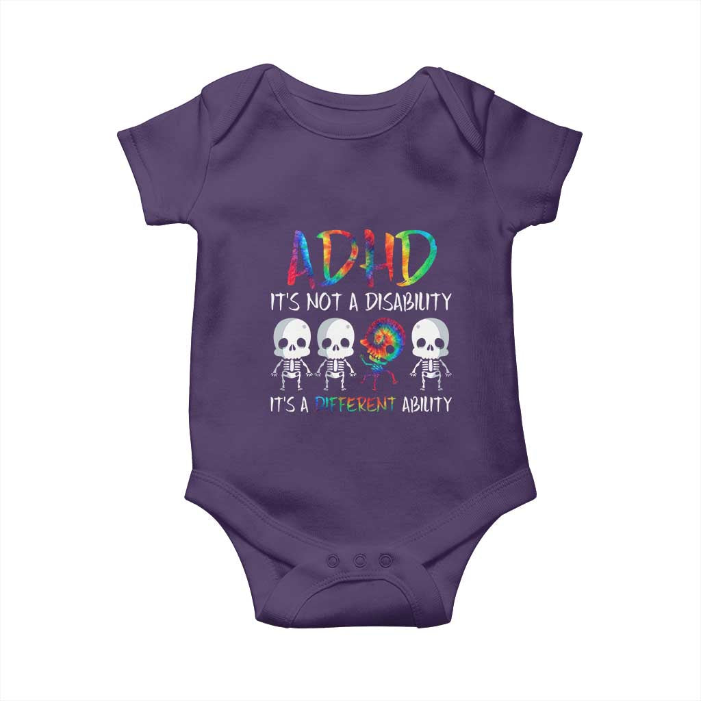 ADHD Awareness Baby Onesie It's Not A Disability It's A Different Ability