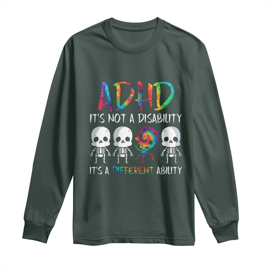 ADHD Awareness Long Sleeve Shirt It's Not A Disability It's A Different Ability
